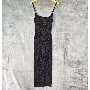 Y2K 90s Velvet Burnout Slip Dress Womens Small Whimsigoth Fairy Grunge Prom HOCO